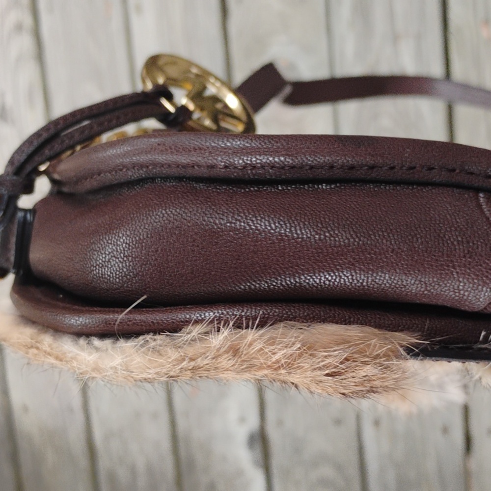 Michael Kors rabbit fur crossbody EUC - Picture 8 of 9